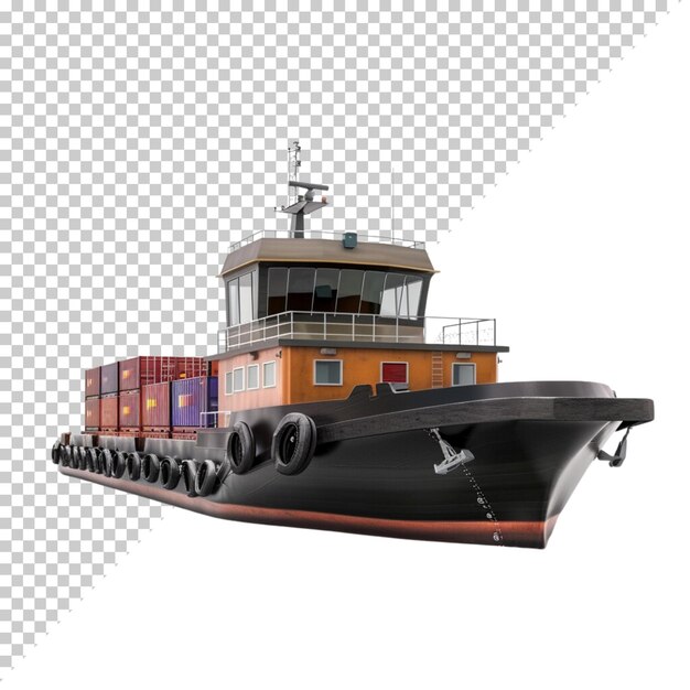 PSD nationale maritieme dag indiase marine dag 3d rendering van een zeilboot groot transportschip op png achtergrond