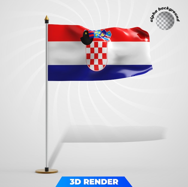 Nationale vlag 3D-rendering