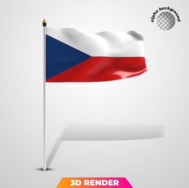 PSD nationale vlag 3d-rendering