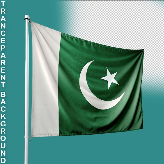 PSD nationale vlag van pakistan op een doorzichtige achtergrond