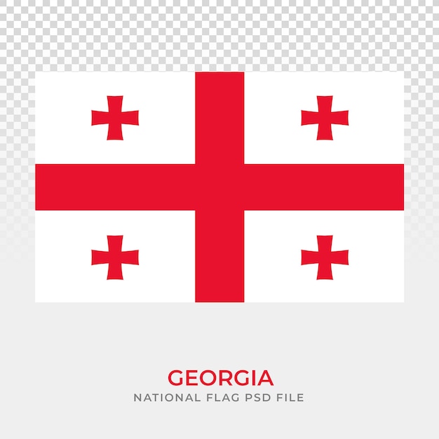 PSD nationale vlaggen van georgië psd-bestand