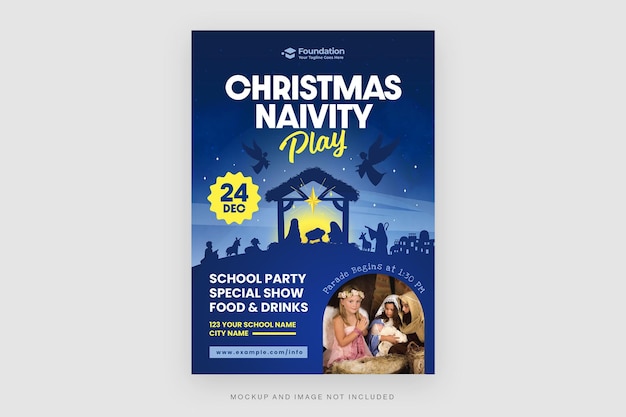 PSD nativity flyer template in psd v2