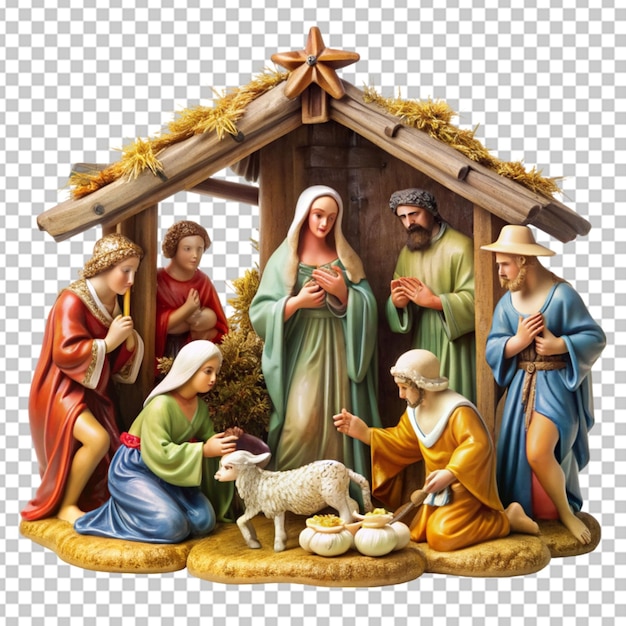 PSD nativity scene on transparent bg