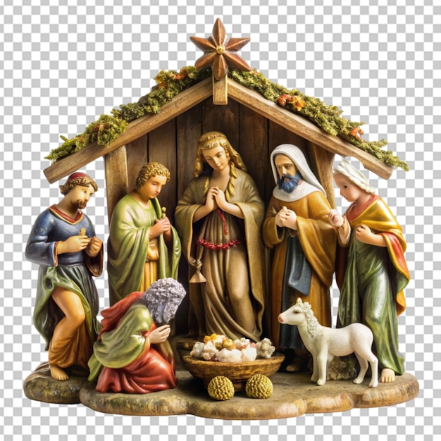 PSD nativity scene on transparent bg