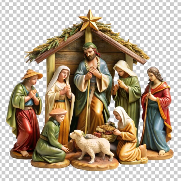 PSD nativity scene on transparent bg