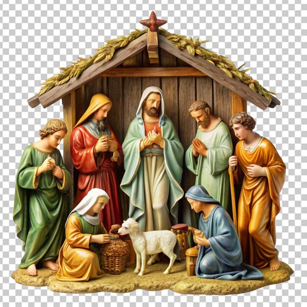 PSD nativity scene on transparent bg