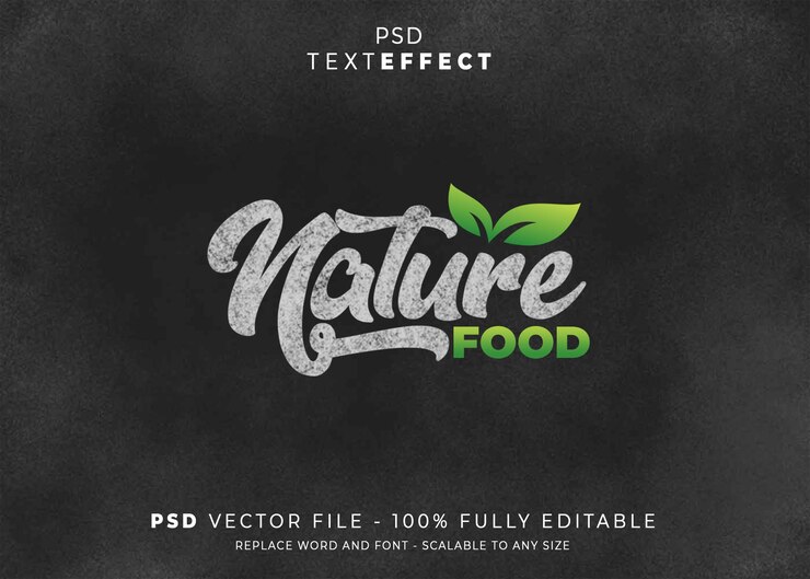 PSD natura tekst na tablicy kredowej