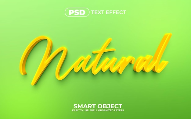 Natural 3d editable text effect template