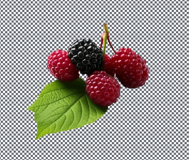 Natural and Fresh mulberry isolated on transparent background
