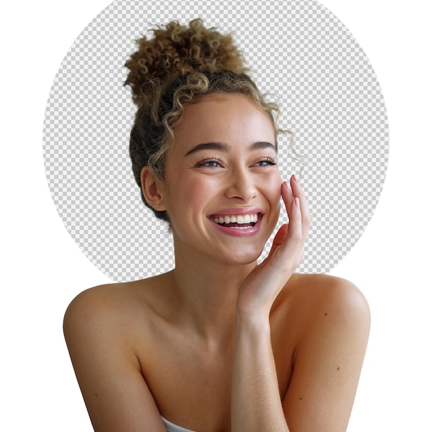 natural beauty embracing a healthy glow