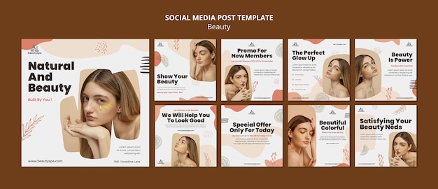 PSD natural and beauty social media post