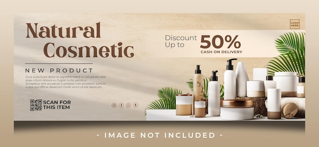 Cosmetici naturali copertina facebook banner lanscape