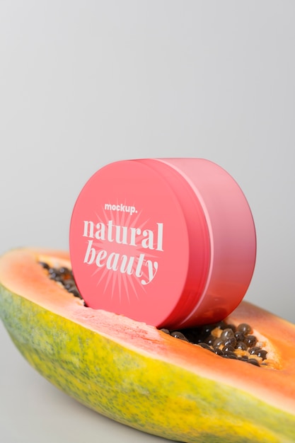 PSD natural cosmetic packaging mockup