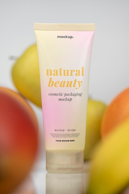 PSD natural cosmetic packaging mockup