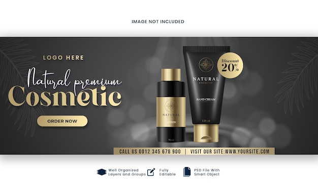 Natural Cosmetic Skincare Discount Banner Facebook Cover