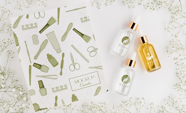 PSD natural cosmetics concept mock-up