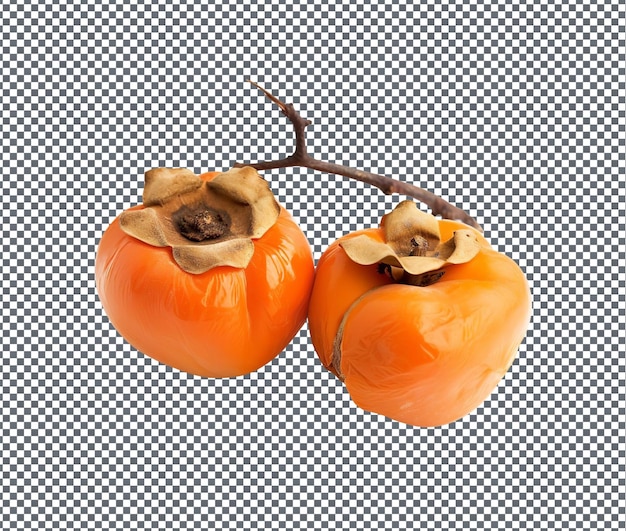 PSD natural dried persimmons isolated on transparent background