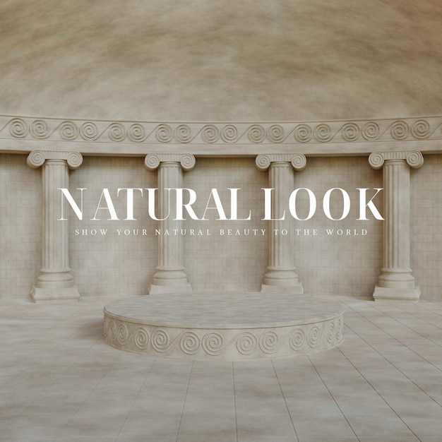 PSD natural elegant greek ancient podium product display