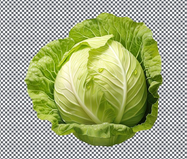 PSD natural and fresh alcosa cabbage isolated on transparent background