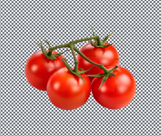 Natural and fresh cherry tomatoes small isolated on transparent background