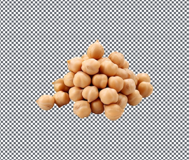 PSD natural and fresh chickpea isolated on transparent background