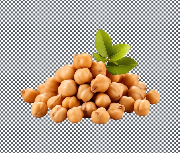 PSD natural and fresh chickpea isolated on transparent background