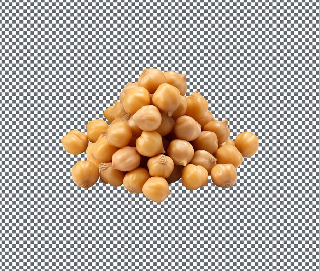 PSD natural and fresh chickpea isolated on transparent background