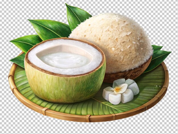 PSD natural and fresh coconut rice cake