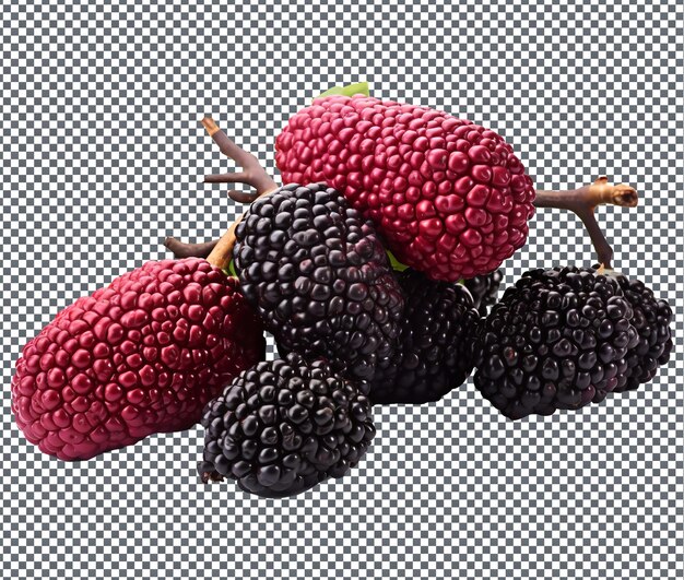 PSD natural and fresh elderberries jackfruit isolated on transparent background