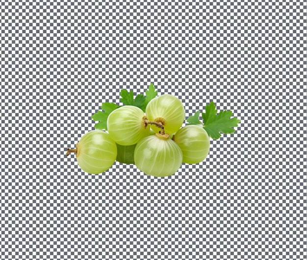 PSD natural and fresh gooseberry isolated on transparent background