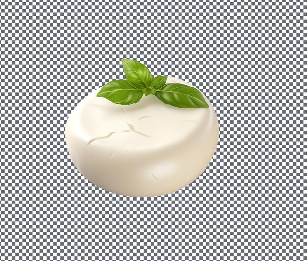 PSD natural and fresh mozzarella cheese isolated on transparent background