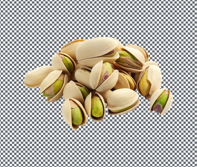 PSD natural and fresh pistachios isolated on transparent background