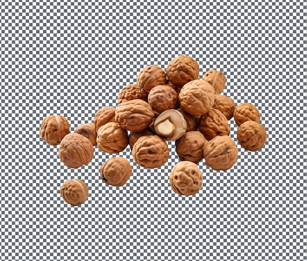 PSD natural and fresh tigernuts isolated on transparent background