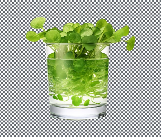 PSD natural and fresh watercress isolated on transparent background