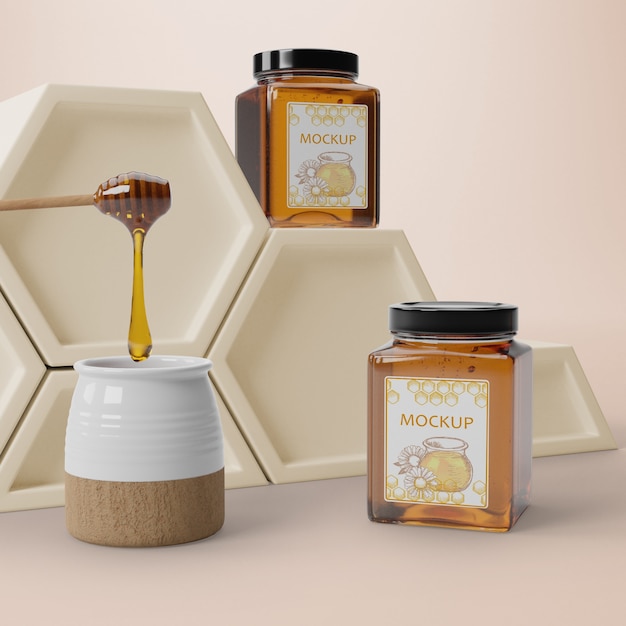 PSD natural honey product in jars