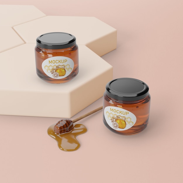 PSD natural honey product on table