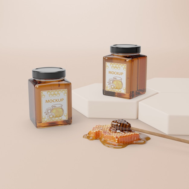 Natural honey product on table