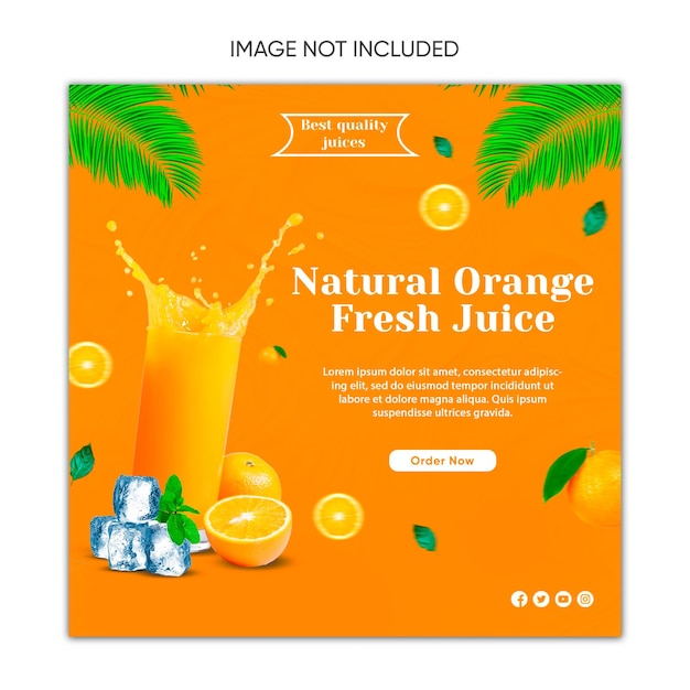 Natural juice sale social media post instagram facebook post