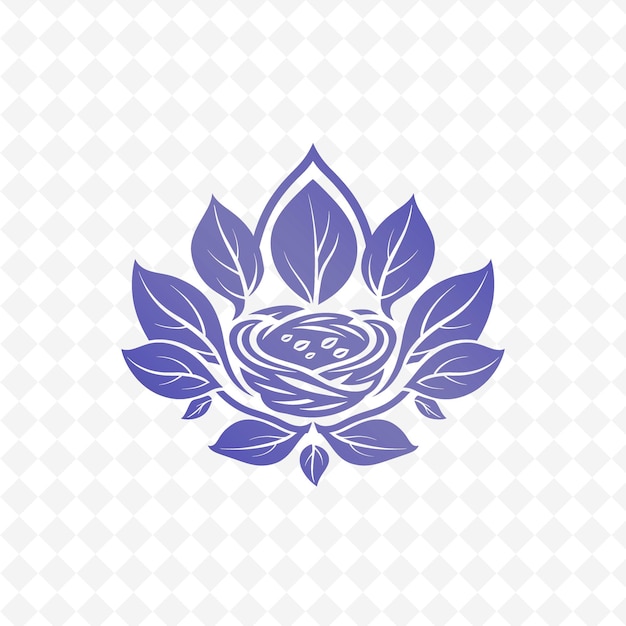 PSD Логотип natural magnolia crest с декоративным креативным векторным дизайном коллекции nature