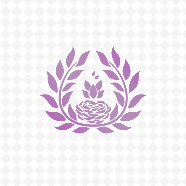 PSD natural magnolia crest logo z dekoracyjnym kreatywnym projektem wektorowym z kolekcji nature