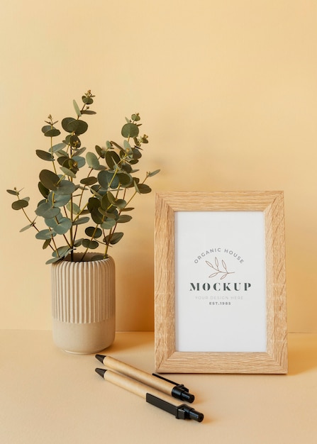 Natural material stationery mock-up