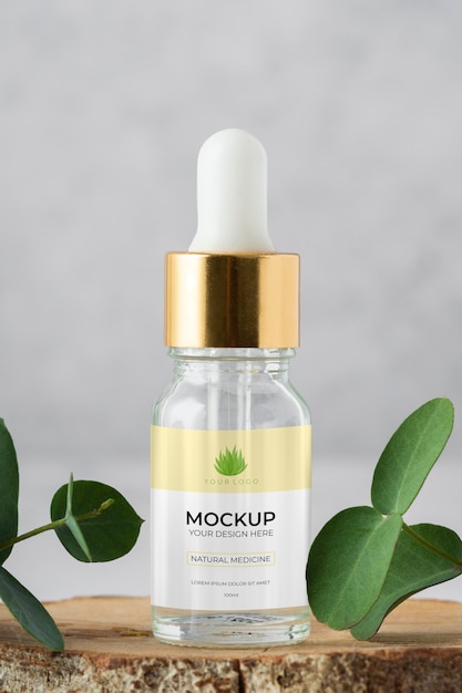 natural medicine packaging design mockup