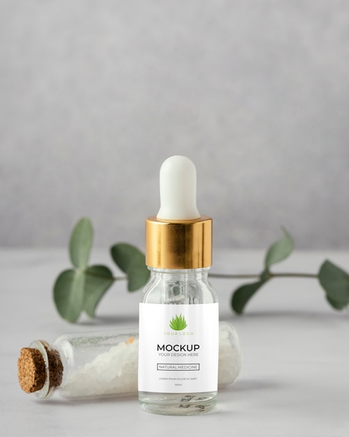 natural medicine packaging design mockup
