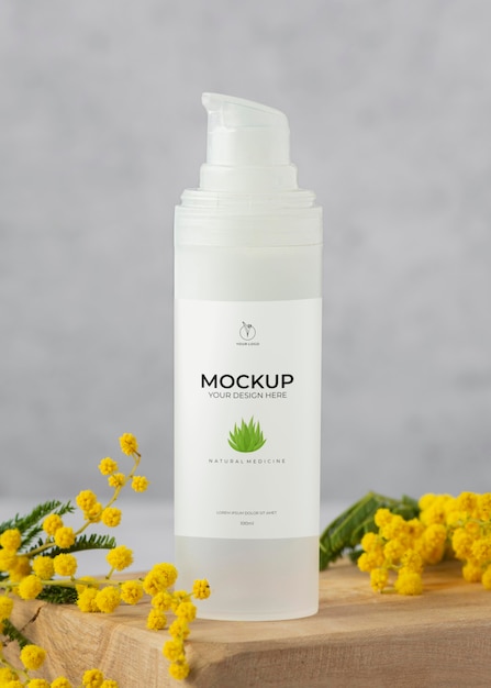 natural medicine packaging design mockup