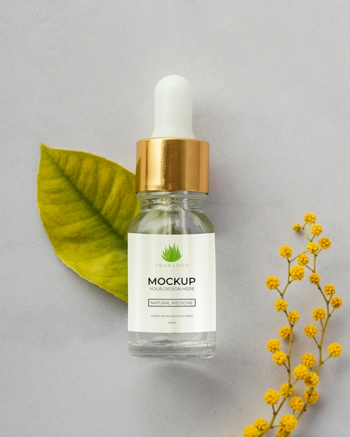 natural medicine packaging design mockup