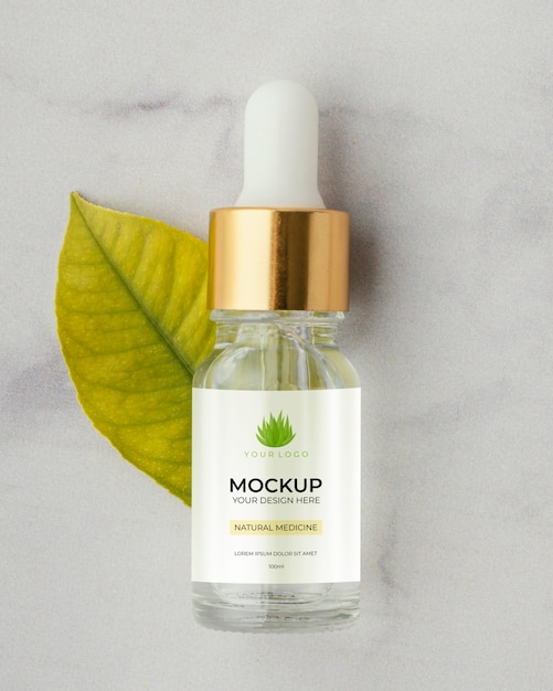 natural medicine packaging design mockup
