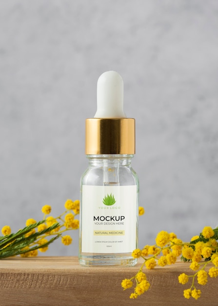 natural medicine packaging design mockup