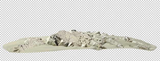 PSD natural rock lined horizontal panorama cutout backgrounds 3d render