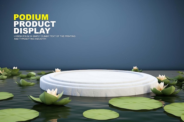 Natural scene podium for product display stage display mockup for show product presentation