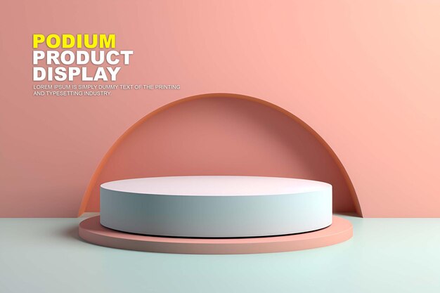 PSD natural scene podium for product display stage display mockup for show product presentation